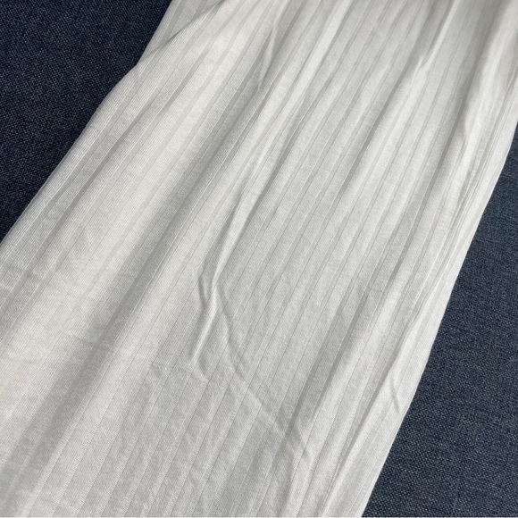 Hello Nite eggshell white ribbed super soft and cozy lounge pants straight fit - Picture 4 of 7